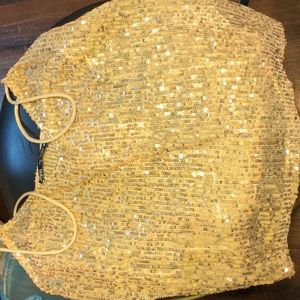 Zara. Gold Sequin Top. Size Small. New With Tags